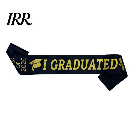 Comfortable Fabric Sash Graduation Ribbon Letter Print Adjustable Length Class Durable of 2026 Celebration Ceremony Outfit Accessory
