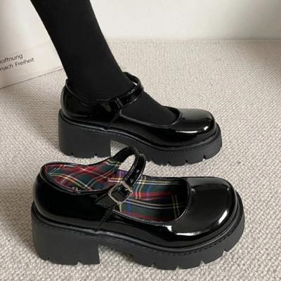 Shoes Platform Shoes Heels Women Japanese Style Vintage Pumps for Women College Student Women's Shoes 2024
