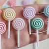 100pcs Kawaii Candy Resin Lollipop Charms Sweet Flatback Cabochon Art Supply Decoration Charm DIY Craft Doll House Accessories