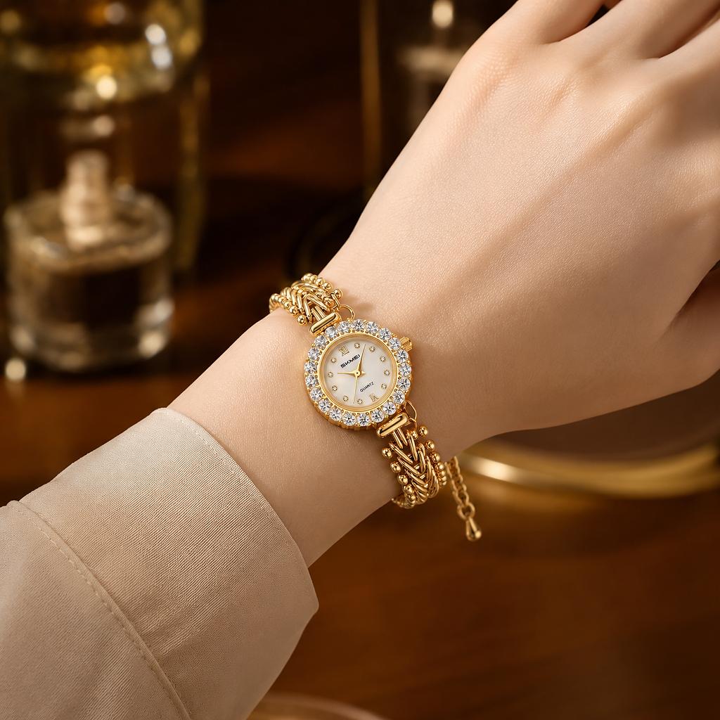 SKMEI 2729 Luxury Women's Quartz Watches Elegant Women Fashion Wristwatch Mujer Regalos 3Bar Waterproof Clock Casual Wear Style