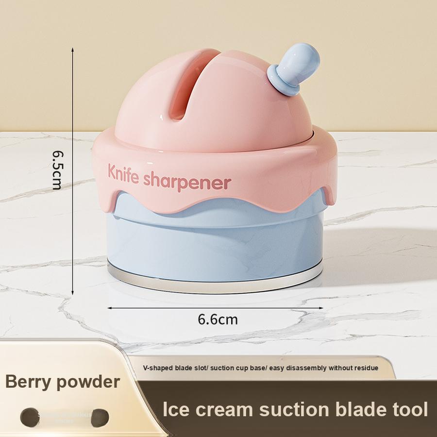 

Ложка для морозива Точилка Кухонний ніж Ножиці Інструмент Багатоцільовий Швидкозаточувальний камінь Новий продукт 6.6*6.5cm рожевий