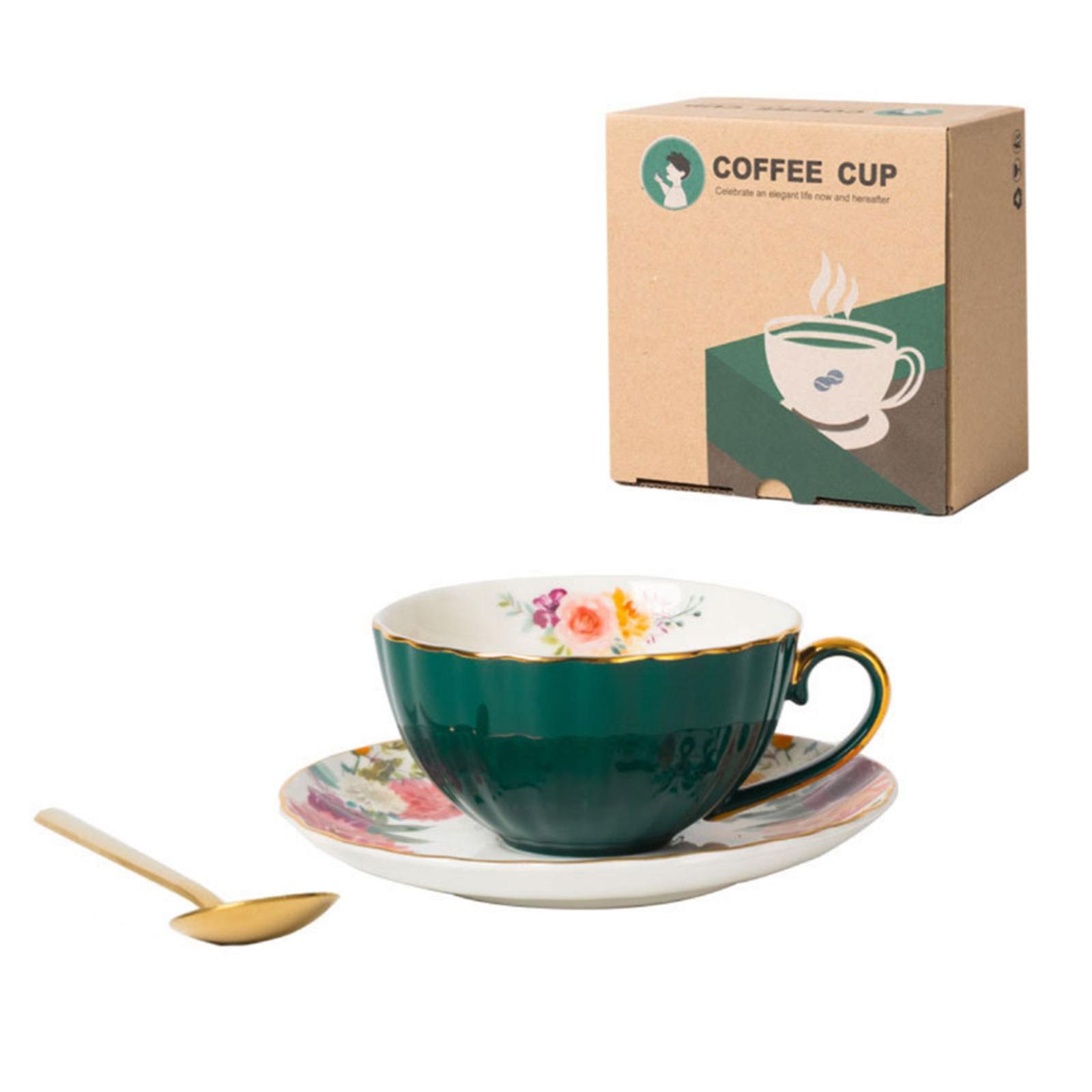 

Роскошный керамический набор кофейных чашек Шикарный европейский легкий роскошный керамический набор чашек и блюдец для завтрака и чаепития 6