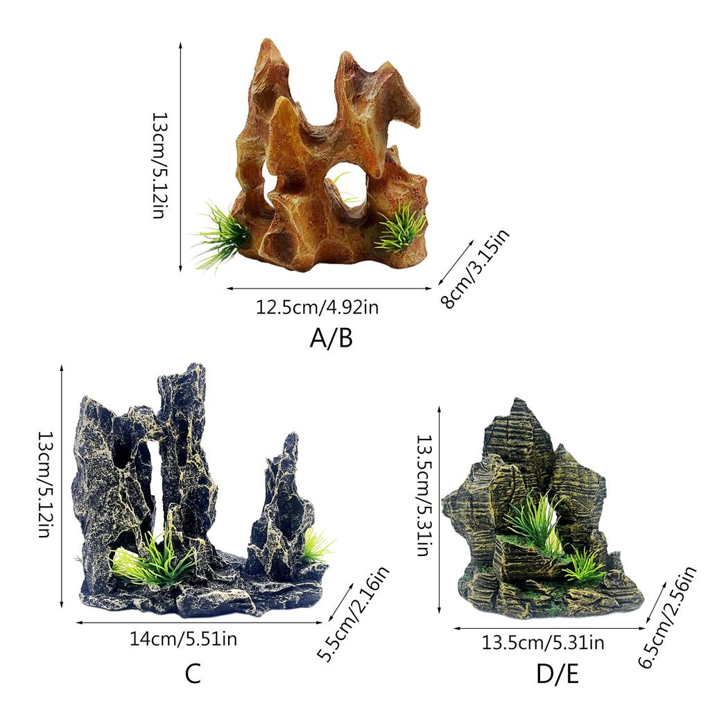 Realistic Cave Rockery Resin Simulation Aquarium Ornaments False Rockwork Fish Tanks Aquarium Plant Aquarium Supplies