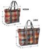 [L.L.Bean] Everyday Lightweight Tote, Plaid, Medium, One Size Fits All, Navy Stewart Blue 1000296980