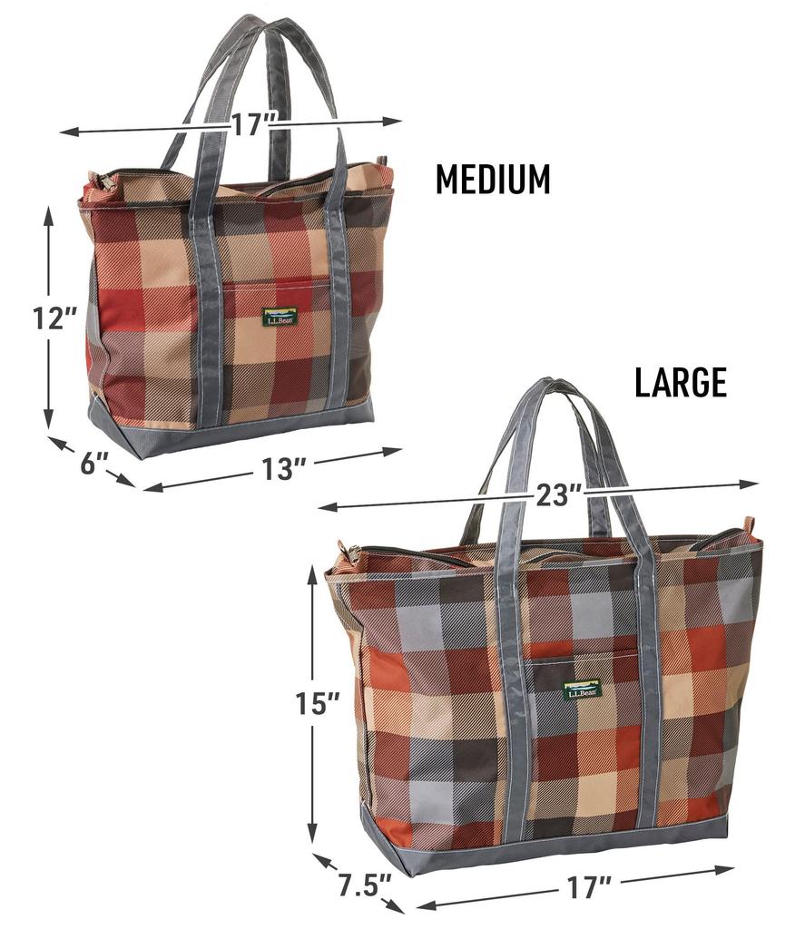 [L.L.Bean] Everyday Lightweight Tote, Plaid, Medium, One Size Fits All, Navy Stewart Blue 1000296980