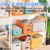 RYOHIN Lab. Storage Boxes for Small Items, Soft Plastic with No Corners, Polyethylene Cases, Won't Damage Furniture, Handles, Color Boxes, Organizer F