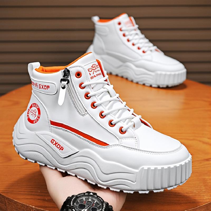 High-top winter new velvet warm two cotton shoes sports and leisure thick-soled heightening Martin boots