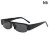 Small Rectangle Women Sunglasses Vintage Clear Lens Men Half Frame Eyewear Shades Uv400