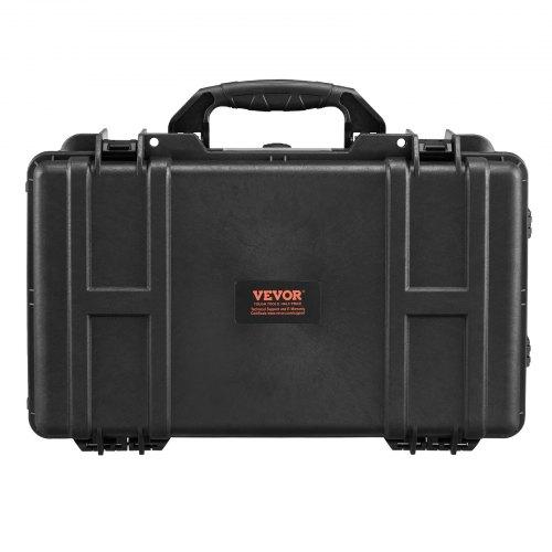 VEVOR Weatherproof Hard Case, Heavy Duty Protective Dry Box Case with Pre-cut Foam, Wheels & Retractable Pull Handles for Travel, Hunt, Military