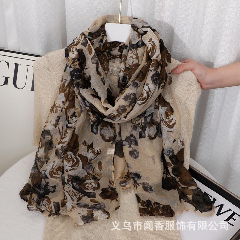 

Soft And Skin-friendly Cotton And Linen Scarf For Decorating The Neck