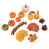 50 Pcs Fall Pumpkin Decor Set 30 Maple Leaves 10 Acorns 2 Pinecones 8 Pumpkins Artificial Gourd Fall Leaves Acorns