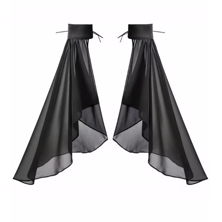 1 Paio Eleganti Scaldamani da Donna a Maniche Lunghe Staccabili in Tulle Protezione Solare per Matrimoni Uso Quotidiano Eleganti Accessori Decorativi