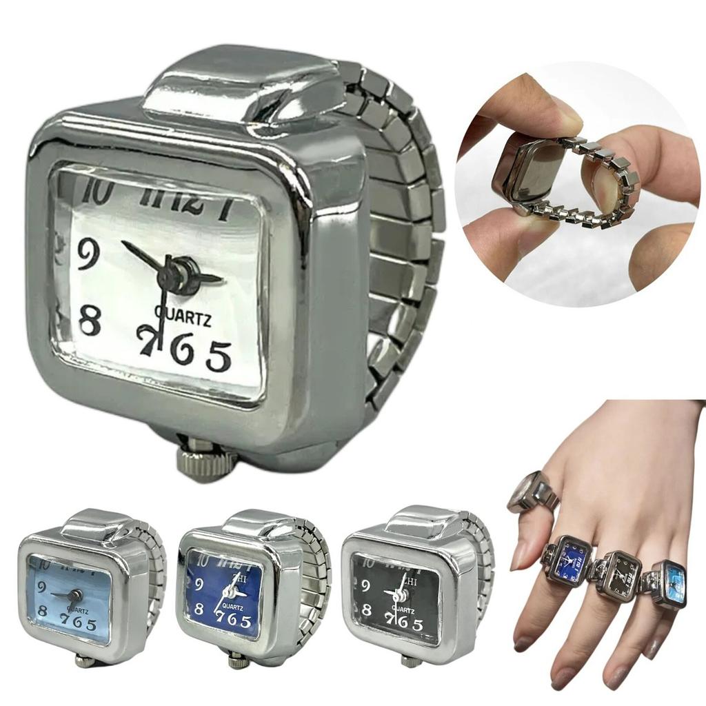 Moderinge Fingeruhren für Damen Herren Mode Party Quarzuhren Unisex Partnerringe Schmuck Geschenke