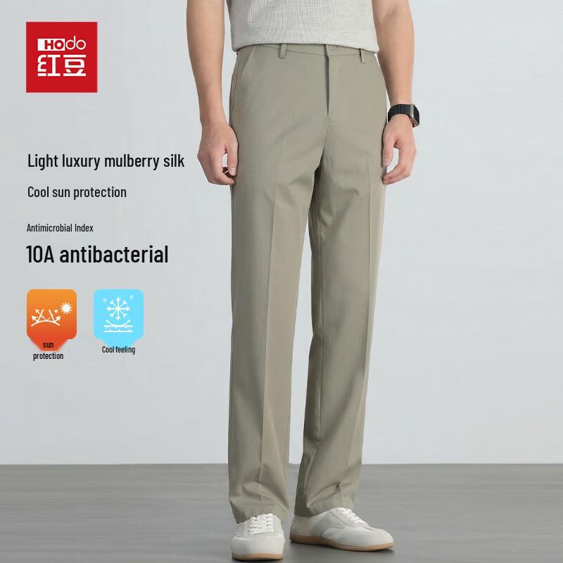 

Men s Silk Blend Straight Leg Dress Pants 30