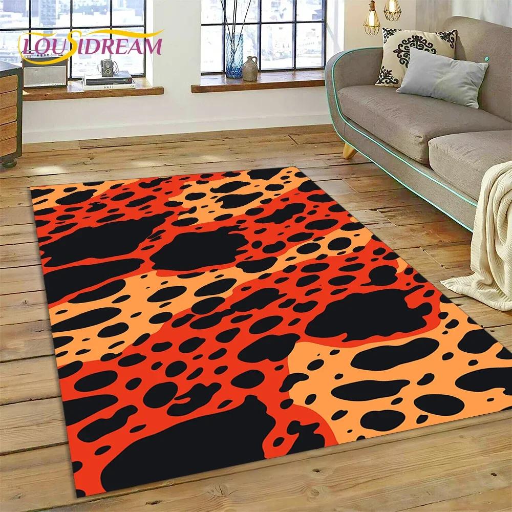 Colorful Zebra Stripe Leopard Tiger Carpet Rug for Bedroom Living Room Home Sofa Decoration,Children Game Large Decor Floor Mat