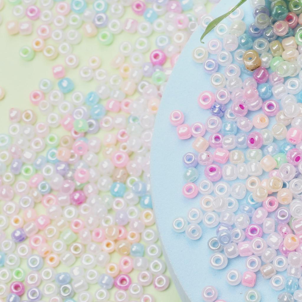 250/500Pcs 2/3mm Jewelry Making Pendant DIY Glass Bead Loose Beads Necklace Bracelet Small Beads