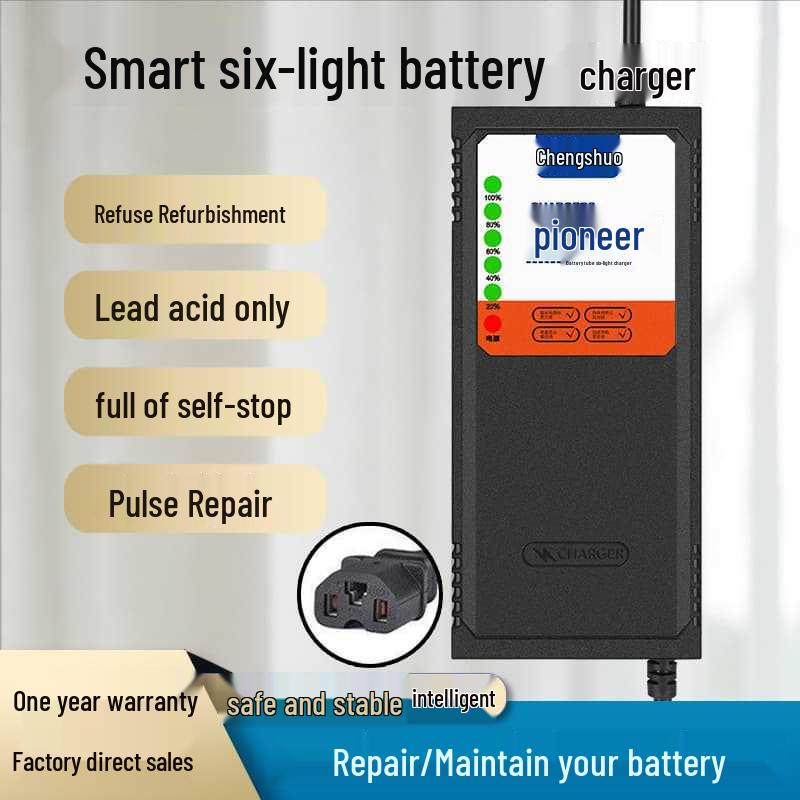 Intelligentes Elektrofahrzeug-Ladegerät für 48V/60V/72V Blei-Säure-Batterien – Geeignet für E-Bikes und E-Motorräder