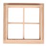 Wooden Traditional 4-Pane Window Frame 1:12 Scale Dollhouse Diy Accessory