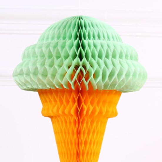 Ice Cream Centerpiece Foldable Vibrant Color Party Accessory Party Birthday Baby Shower Party Ice Cream Centerpiece for Family