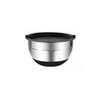 Mixing Bowls with Lids Stainless Steel Salad Bowls for Baking Cooking Airtight Lids Silicone Bottom Thickened Kitchen Tableware