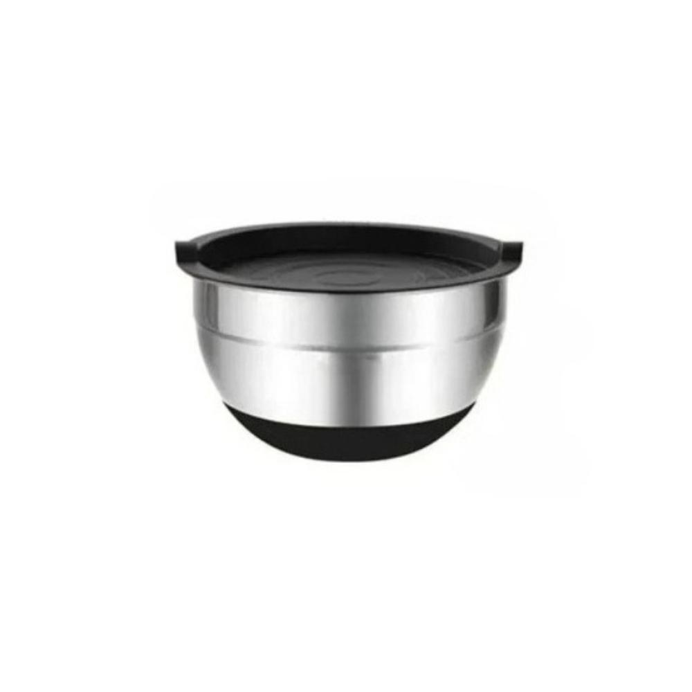 Mixing Bowls with Lids Stainless Steel Salad Bowls for Baking Cooking Airtight Lids Silicone Bottom Thickened Kitchen Tableware