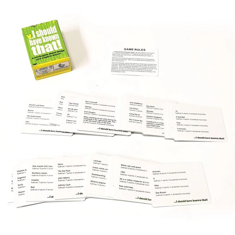 Ar fi trebuit să știu asta! Joc de cărți - Perfect pentru Seara de Joc în Familie - Peste 400 de Întrebări Trivia