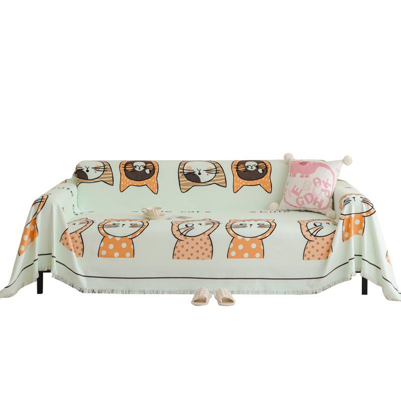 Capa de Sofá Fofa Pano Capa Universal Manta Estilo Ins Impermeável Toalha de Sofá Conjuntos de Capas de Sofá Avançadas All-Inclusive Universal para Quatro Estações