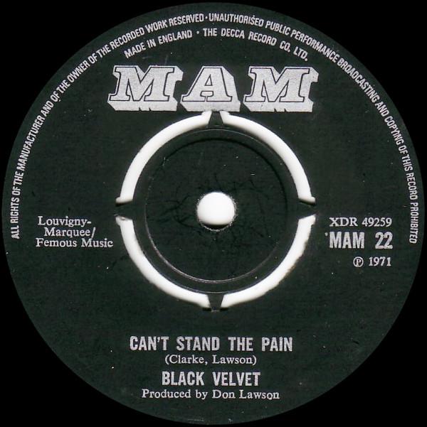 

7inch Record BLACK VELVET See What You Get Out A Me MAN22 MAM 1971 UK SoulFunk Used