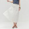 Only Lyocell Blend Pleated A-Line Midi Skirt