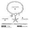 Handmade Ocean Bead Bracelet Fashionable Party Jewelry Chain Wristband Stainless Steel Texture for Party and Celebration