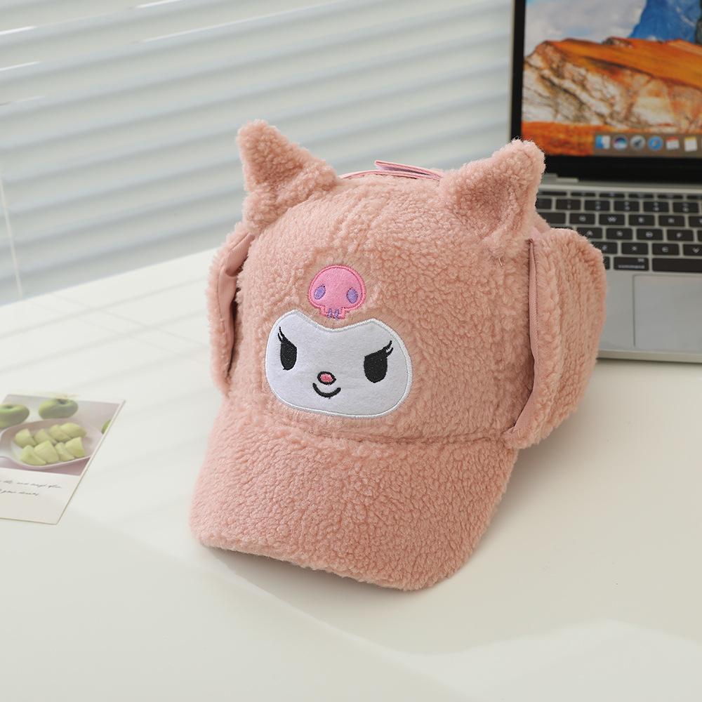Winter Children'S Cap Kulomie Lamb Fleece Girls Ear Protection Baseball Cap Boys Ear Protection Plush Thermal Cap