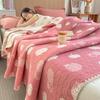 100% Cotton Summer Gauze Blanket - Lightweight, Three-Layer Design for Office, Nap, or Sofa