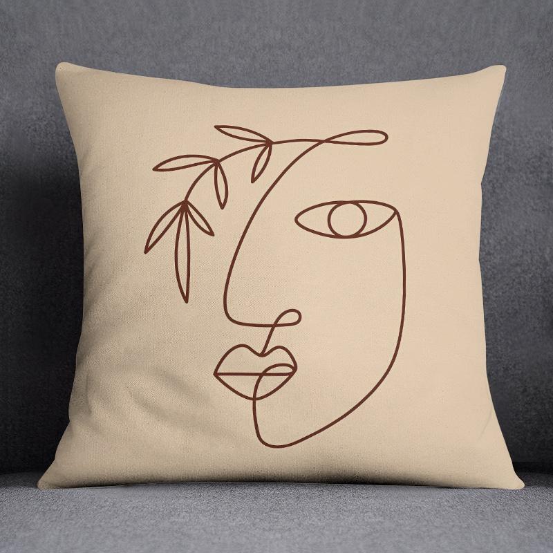 Art Abstract Design Printed Pattern Cushion Cover for Home Living Room Sofa Office Bedroom Car Decoration Pillow Cover