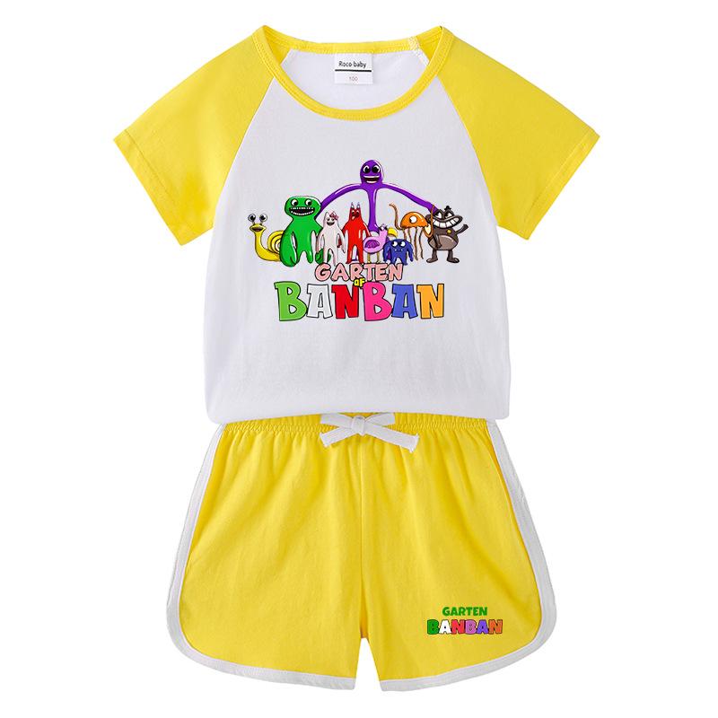 2025 Kids' Summer Outfit: Boys & Girls Casual Two-Piece Set - T-Shirt & Hot Pants