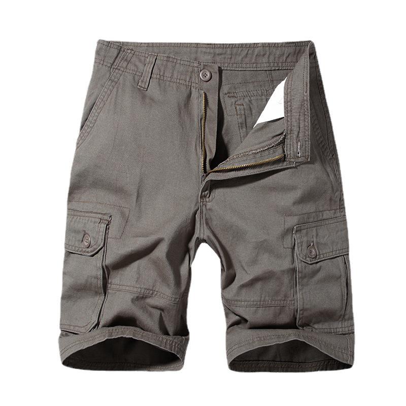 Lockere, einfarbige 5-Punkt-Shorts für den Sommer für Herren: Trendy und lässige Strandhosen
