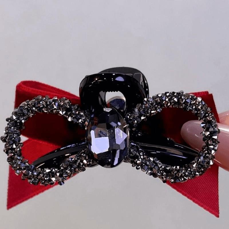 New Year Elegant Double Sided Small Bow Hair Clip Women Side Bangs Broken Hair Fixed Clip Fashion Princess Head Hair Accessories