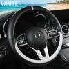 Napa Leather Steering Wheel Cover Non-Slip Inside, Universal 15 Inch for Car, All Season & Wear-Resistant