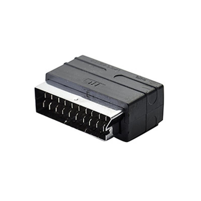 21 Pin SCART to 3 Female AV Component Adapter Converter for TV Connection Stable Performances ABS Construction