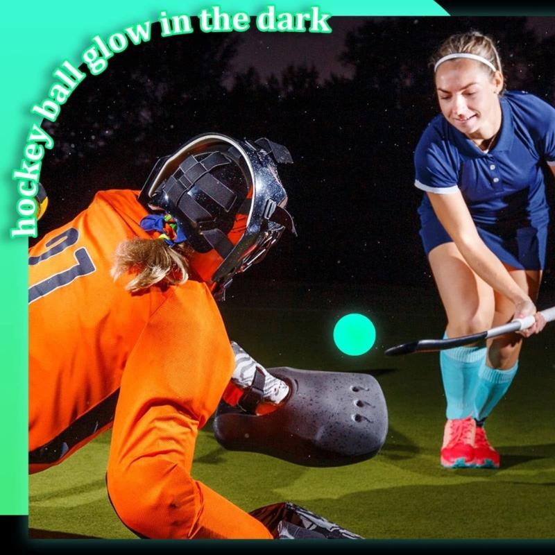 2 Stück Leuchtende Rollhockey-Pucks für Nacht-Hockeyspiel-Training Übung Street Hockey Bälle Leuchten im Dunkeln Eishockey-Bälle