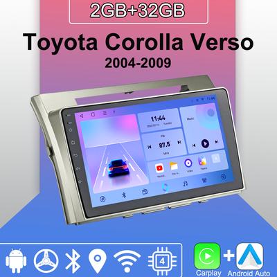 Toyota Corolla Verso 2004-2009 için Android Carplay Araba Radyosu Multimedya Oynatıcı Baş Ünitesi Stereo GPS Navigasyon BT WIFI 2+32GB