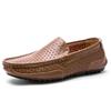 2025Men Casual Shoes Leather Moccasins Breathable Slip on Boat Shoes Italian Luxury Brand Mens Driving Loafers Size 37-47