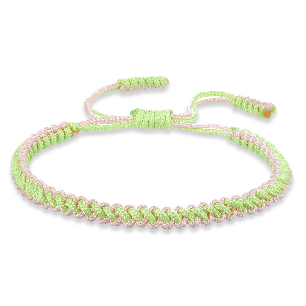Women's Two-Color Ethnic Knot Bracelet: High-End Handwoven Jewelry