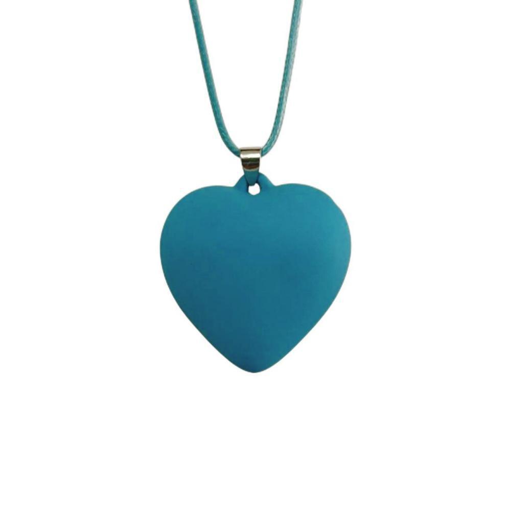 

New Exaggerate Punk Colorful Big Heart Shape Pendant Choke Ring Necklace for Women Hallowmas Party Gothic Hip-hop Jewelry Gifts peacock синього кольору