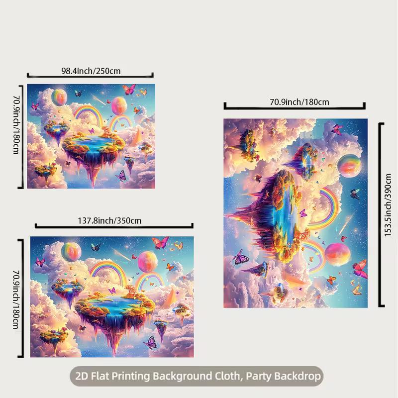 2D Printing Fantasy Sky Backdrop for Children's Photography & Events