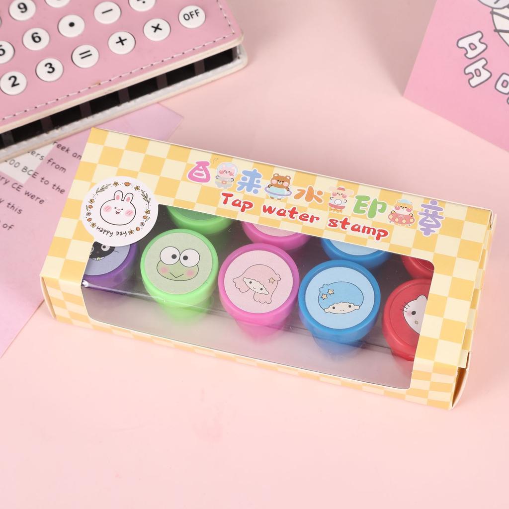 Children's Cartoons Encourage Comments Stamps Kindergarten Teachers Stamp Colored Tap Water Stamp Toys
