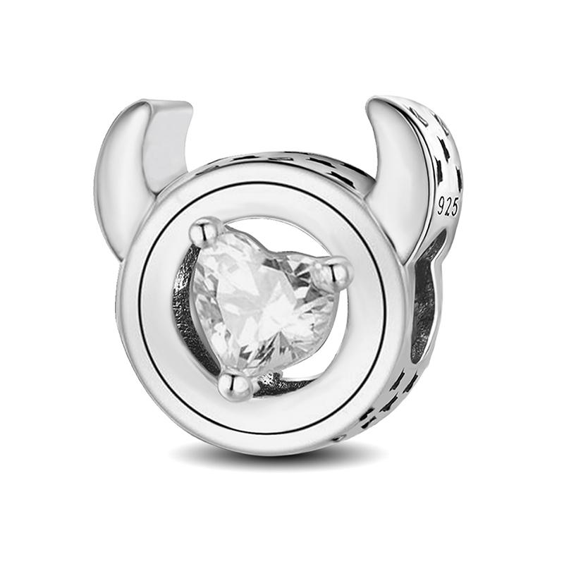 Copper Twelve Constellation Love Heart Zircon Beads Diy Bracelet Bangle Making Gift Of High Quality Fine Jewelry