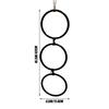 Snake Enrichment Reptile Climbing Decor Swing Hoop Chain 3 Rings Toy Decorations For Pet Habitat House Indoor Amphibian