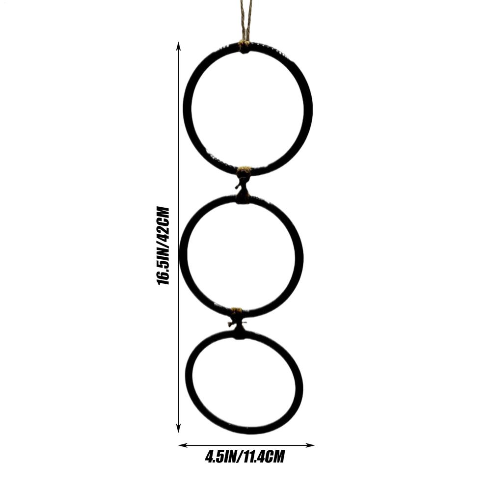 Snake Enrichment Reptile Climbing Decor Swing Hoop Chain 3 Rings Toy Decorations For Pet Habitat House Indoor Amphibian