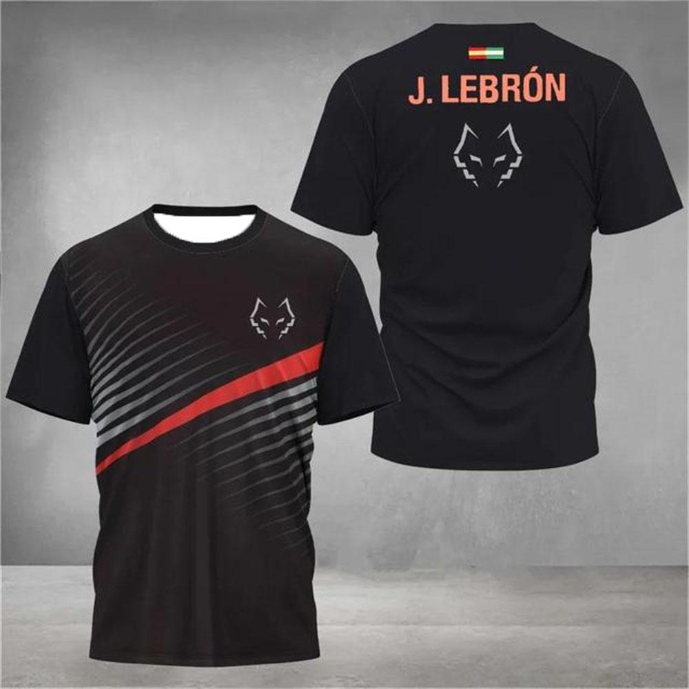 Sommer Ny Mote Herre og Dame 3D-trykt T-skjorte Pustende Kortermet Badminton Tennis Treningsklær Rundhals T-skjorte