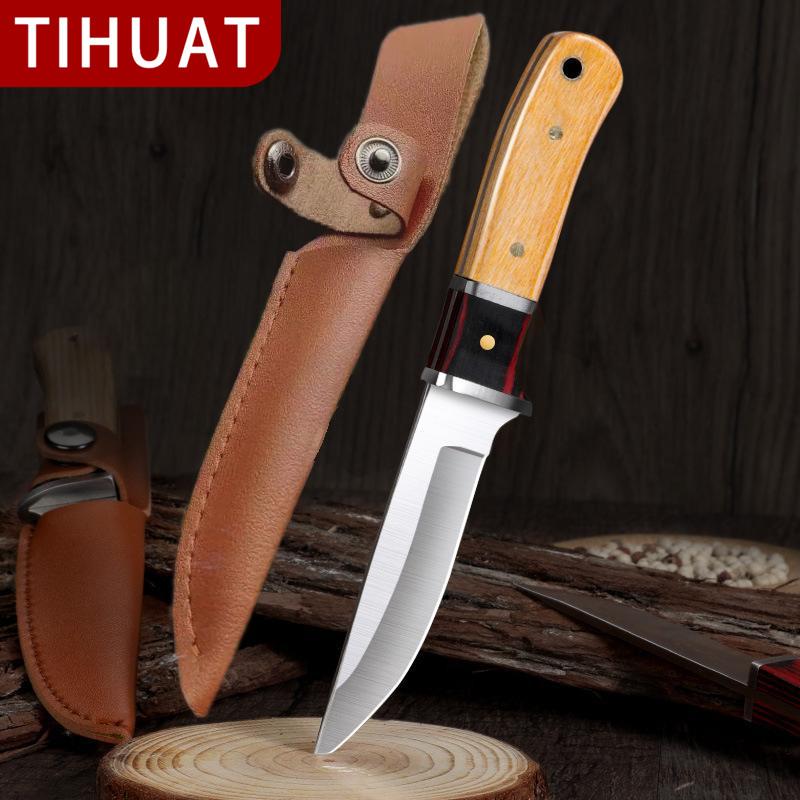 

TIHUAT Кухонный нож из нержавеющей стали, ножи шеф-повара с чехлом из искусственной кожи, нож для очистки овощей, мяса, фруктов, инструмент для приготовления пищи